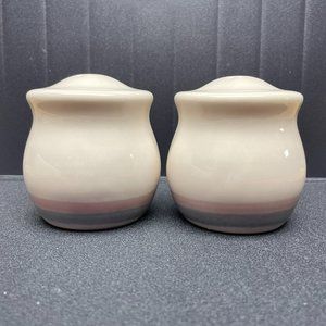 EUC Pfaltzgraff "Aura Pink" Salt & Pepper Shakers, Discont'd, 2 3/4"T x 2 1/4"D